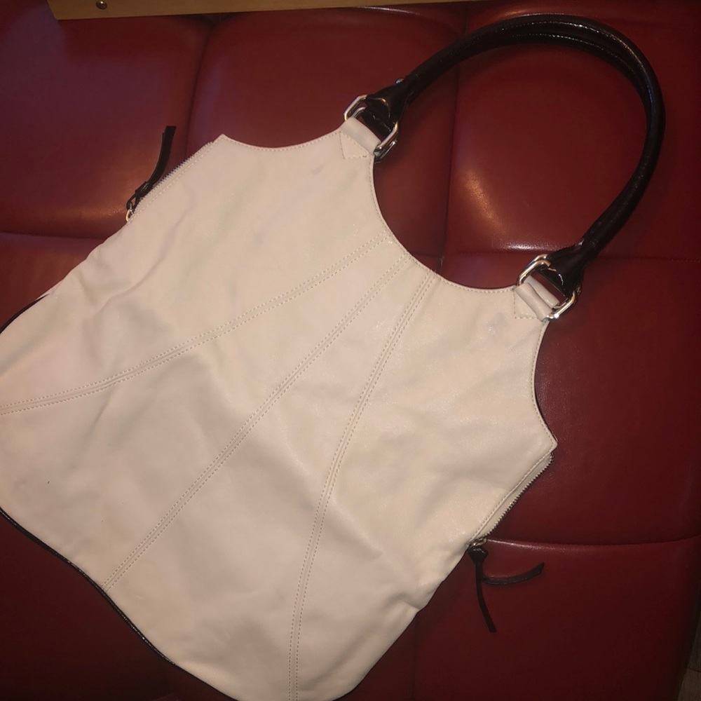The Limited black and white shoulder bag